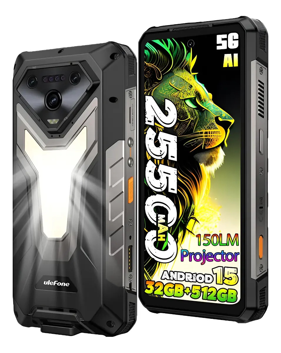 D_819565-MLC88964208270_082025-F.jpg Ulefone Armor 34 Pro smartphone rugged 5G con proyector batería 25500 mAh